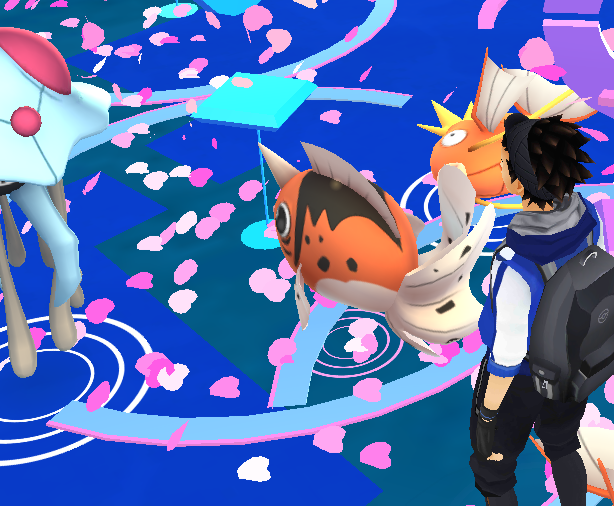 「ポケモンGO」白とピンクの円